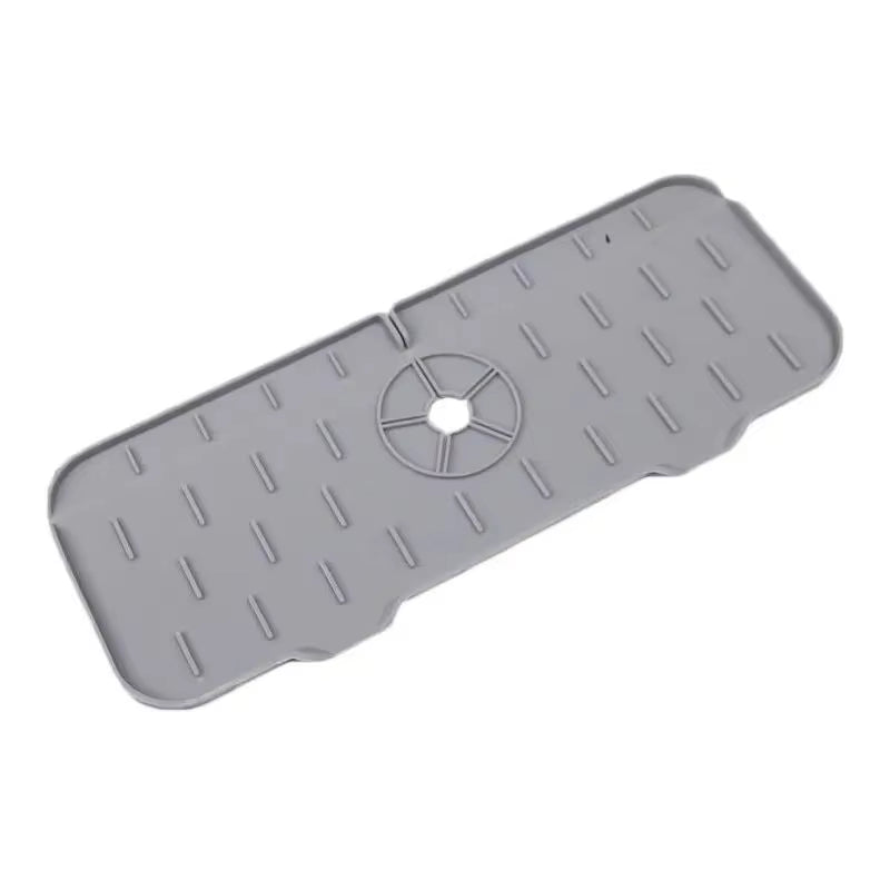 Faucet Mat Kitchen Sink Silicone Splash Pad Drainage Waterstop Bathroom Countertop Protector Quick Dry Tray