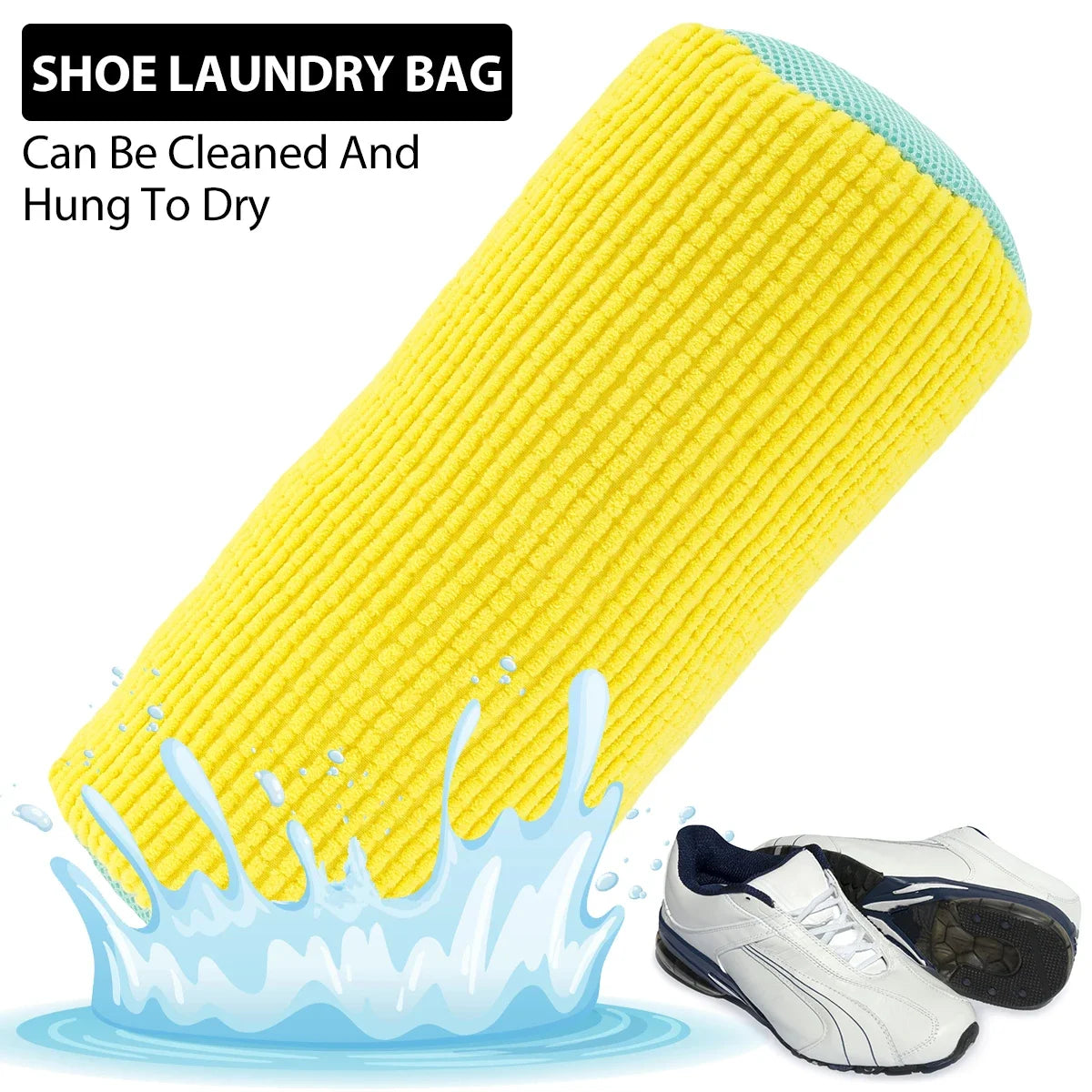 1/2PCS Washing Shoes Bag Protector Fluffy Fibers Polyester Washing Shoes Machine Friendly Laundry Bag Drying Bags